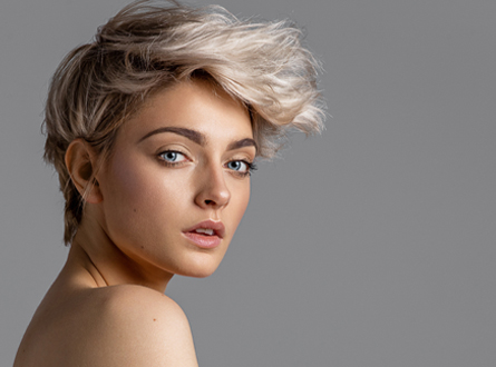 Woman After Endoscopic Brow Lift Surgery
